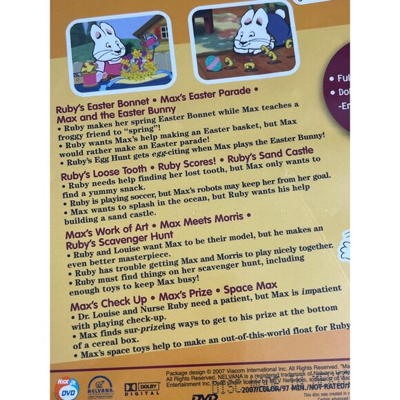 Easter with Max & Ruby DVD Nick Jr Animated Kids Cartoon Video - Picture 4 of 5